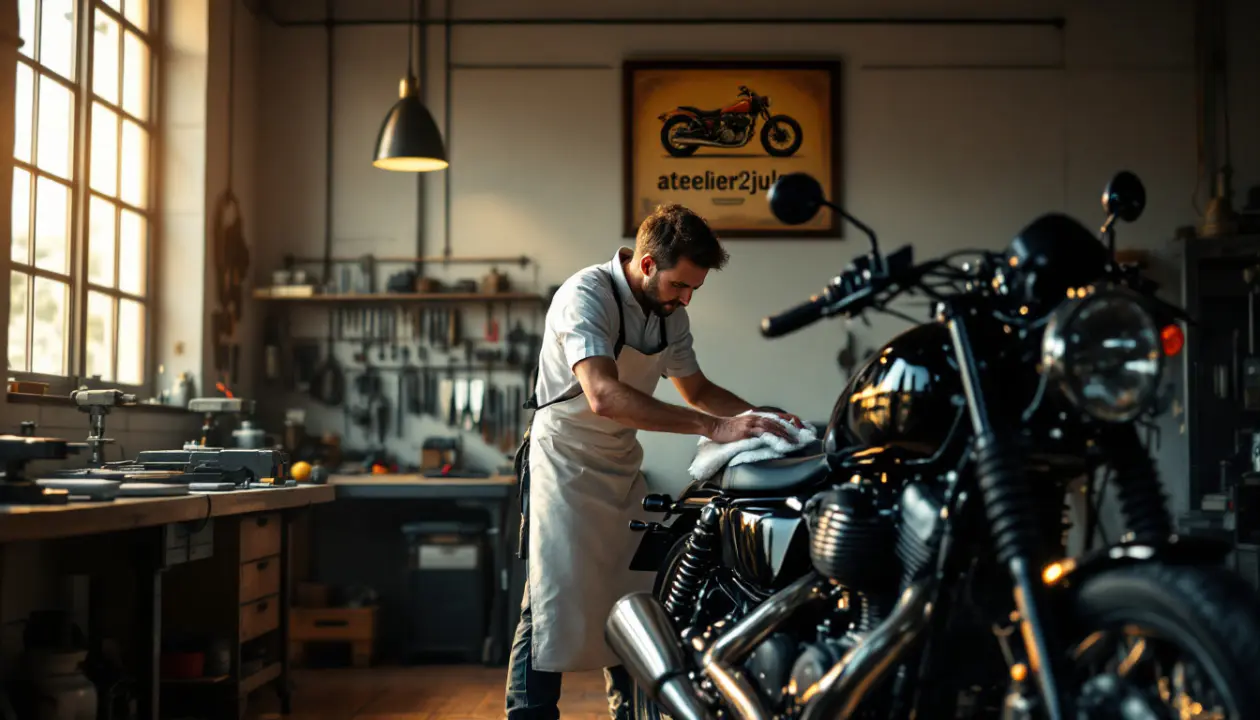 découvrez à franqueville-saint-pierre l'atelier2jules, votre nouvel havre dédié à l'entretien et à la personnalisation de motos. offrez à votre véhicule le soin qu'il mérite dans un cadre chaleureux et professionnel.