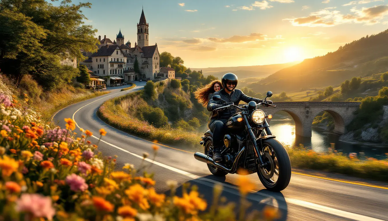 partite per un'esperienza indimenticabile attraverso la francia in moto. scoprite i paesaggi incantevoli, i villaggi pittoreschi e i tesori nascosti dell'hexagone, vivendo momenti unici su due ruote.