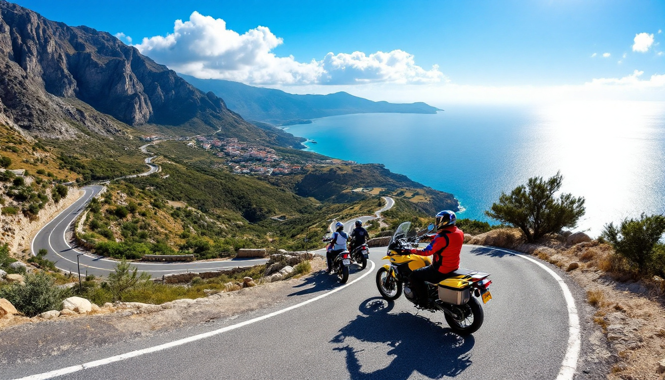 découvrez la beauté sauvage de la crète grâce à atlas moto tour. vivez une aventure inoubliable à travers des paysages époustouflants, des plages idylliques et une culture riche. rejoignez-nous pour une exploration mémorable de cette île enchanteresse.