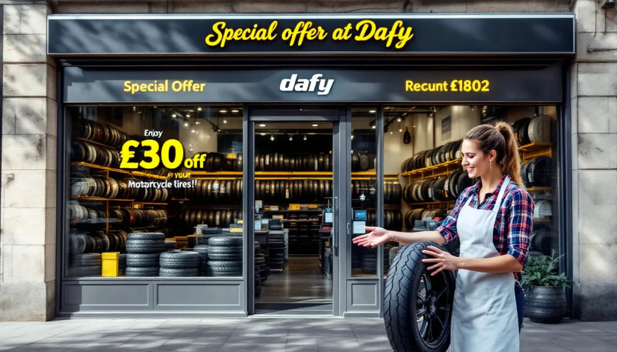profitez de notre offre spéciale chez dafy et obtenez 30 € de réduction sur vos pneus de moto. ne manquez pas cette occasion de rouler en toute sécurité tout en réalisant des économies !