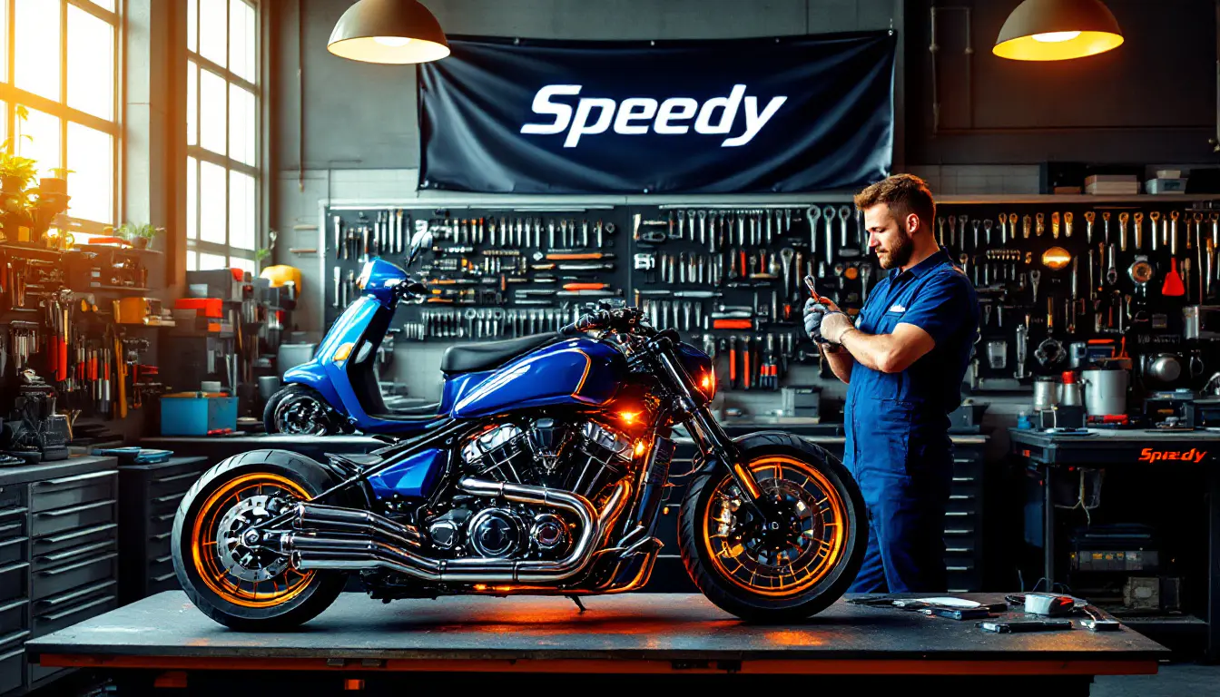 scopri il nuovo servizio di manutenzione per moto e scooter lanciato da speedy. approfitta di un'esperienza di qualità per mantenere il tuo veicolo in perfette condizioni e garantire la tua sicurezza sulla strada. i nostri professionisti si occupano di tutto, dalle revisioni alle riparazioni, con servizi adattati a tutti i tipi di due ruote.