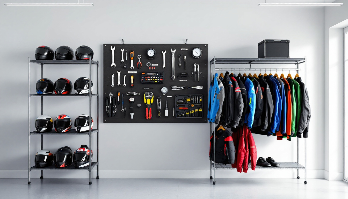 discover practical tips to optimize the storage of your motorcycle equipment. enhance the organization of your accessories, clothing, and tools for easy access and maximum protection.