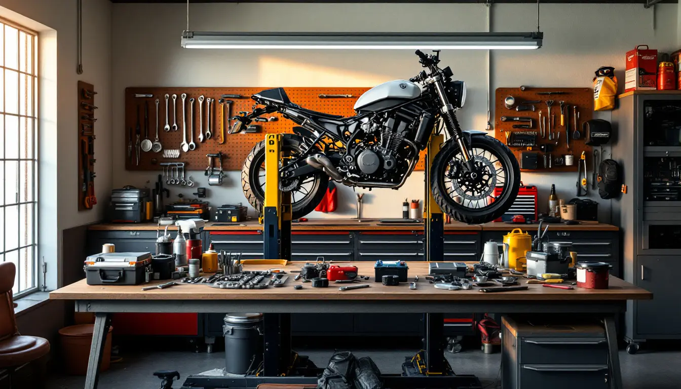 scopri gli strumenti e le attrezzature indispensabili per riparare la tua moto a casa. impara a mantenere il tuo veicolo con semplicità grazie alla nostra guida completa sugli accessori essenziali.