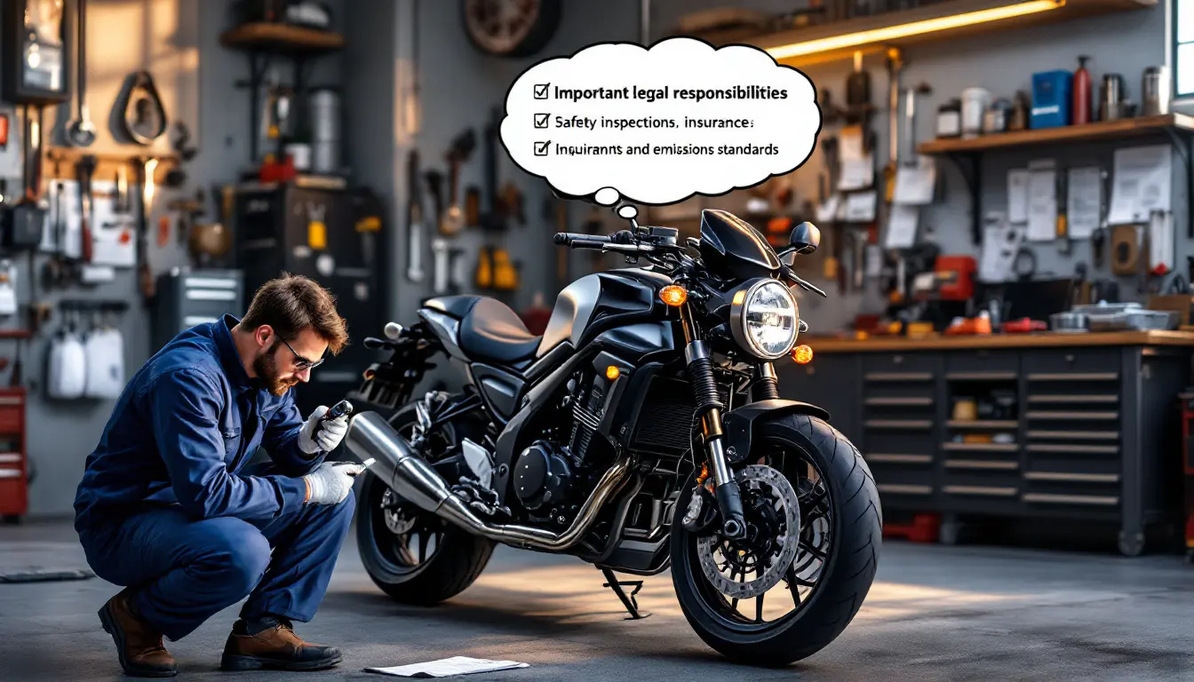 scopri le questioni legali legate alla manutenzione della tua moto. comprendi le tue responsabilità come proprietario e assicura una guida legale e sicura per te e per gli altri sulla strada.