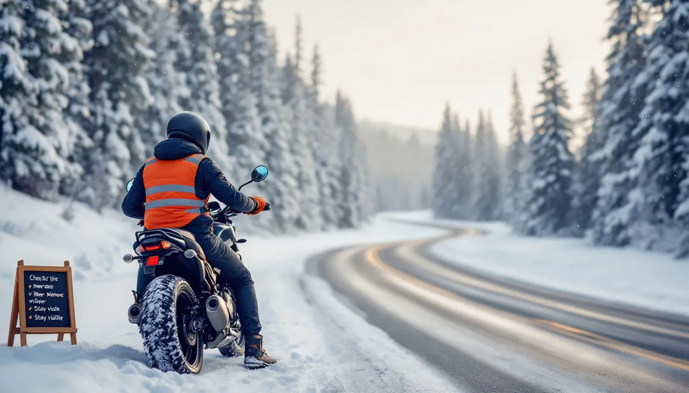 préparez-vous à affronter l'hiver en toute sécurité avec nos conseils essentiels pour conduire une moto sur neige et verglas. découvrez nos astuces pour améliorer votre sécurité et profiter de la route, même par conditions hivernales.