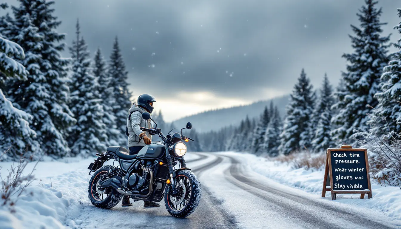préparez-vous à affronter l'hiver en toute sécurité ! découvrez nos conseils pratiques pour conduire votre moto sur neige et verglas. restez informé et voyagez sereinement malgré les conditions difficiles.