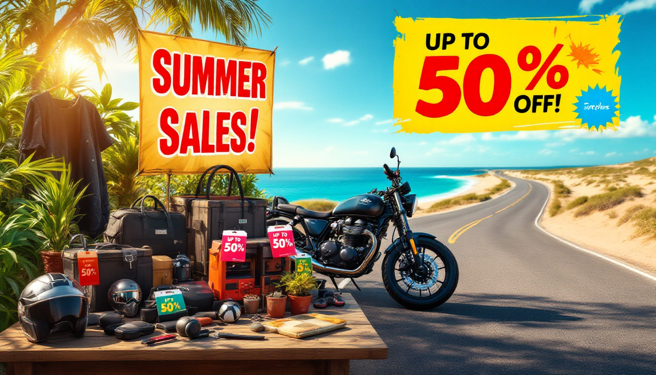 discover our summer promotions and enjoy exceptional discounts of up to 50% on a wide selection of gear for bikers. don't miss this chance to ride safely and in style while making savings!