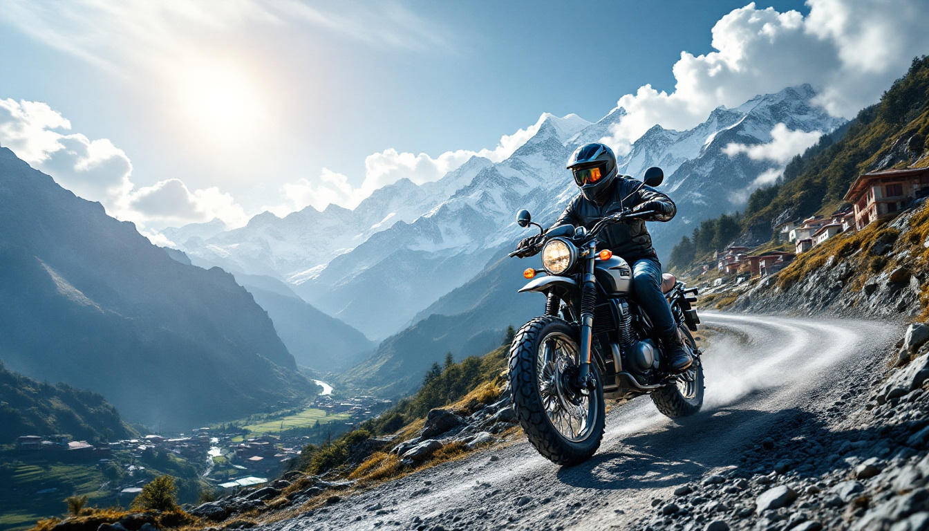 set out for an unforgettable motorcycle adventure on the enchanting roads of annapurna. explore breathtaking landscapes, discover fascinating cultures, and live adrenaline-filled moments in the heart of the majestic mountains of nepal.