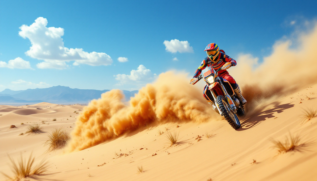 discover the excitement of the enduro motorcycle adventure through the breathtaking landscapes of the Tunisian desert. experience unique adventures, explore varied terrains, and feel the adrenaline of challenges while admiring the wild beauty of this incredible region.