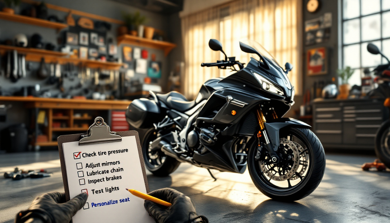 découvrez les étapes essentielles à suivre après l'achat de votre moto : des réglages de sécurité aux conseils d'entretien, assurez-vous de profiter pleinement de votre nouvelle monture tout en garantissant votre sécurité sur la route.