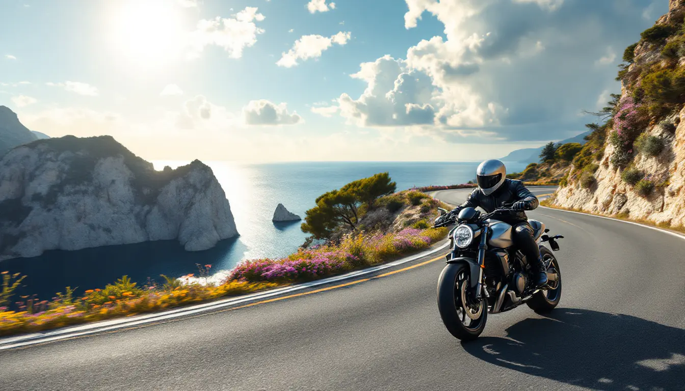 scoprite il fascino incantevole della costa azzurra in motocicletta! partite per un'avventura indimenticabile attraverso paesaggi spettacolari, villaggi pittoreschi e strade costiere spettacolari. preparatevi a vivere momenti unici nel cuore della bellezza mediterranea.