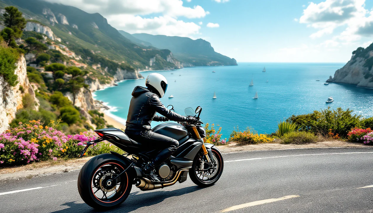 découvrez la magie de la côte d'azur à motocyclette ! partez pour une aventure inoubliable à travers des paysages spectaculaires, des villages pittoresques et des routes côtières à couper le souffle. vivez la liberté sur deux roues tout en explorant les trésors de cette magnifique région.
