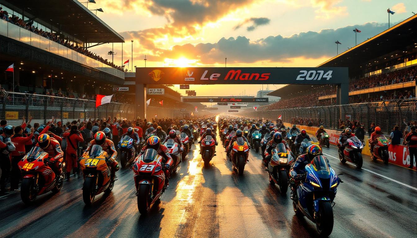 découvrez l'effervescence des 24 heures motos au mans, une course d'endurance emblématique où les pilotes s'affrontent sur la célèbre piste. plongez au cœur de l'action et vibrez au rythme des motos qui rugissent pendant 24 heures non-stop. ne manquez pas cet événement palpitant, mêlant adrénaline et passion pour la moto.