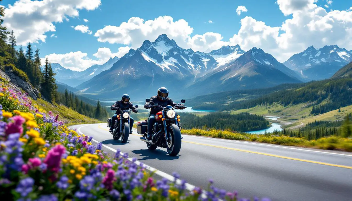 rejoignez-nous dans une épique aventure à moto à travers le canada ! découvrez des paysages à couper le souffle, des rencontres inoubliables et des moments de liberté sur deux roues. préparez-vous à vivre un périple unique qui éveillera votre esprit aventurier.