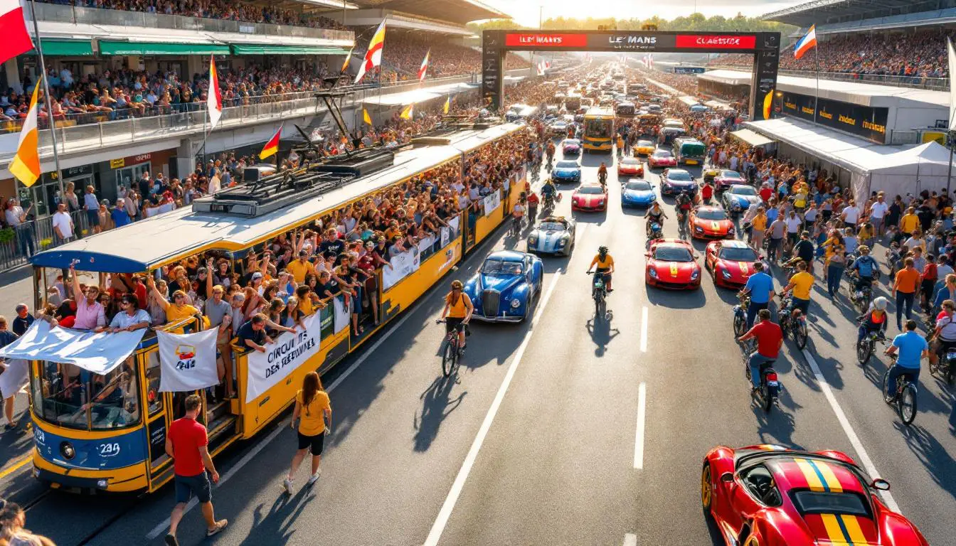 scoprite i nostri consigli pratici per accedere facilmente al circuito del mans classic 2025: trovate il miglior itinerario in tramway, a piedi, in bicicletta, in auto o in motocicletta per godere appieno del vostro evento.
