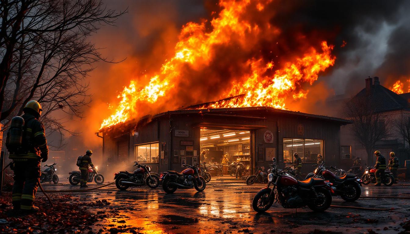 un incendio s'est déclaré dans un atelier de motos à déville-lès-rouen, mobilisant les secours qui ont rapidement maîtrisé les flammes. retour sur cet incident et les actions menées sur place.