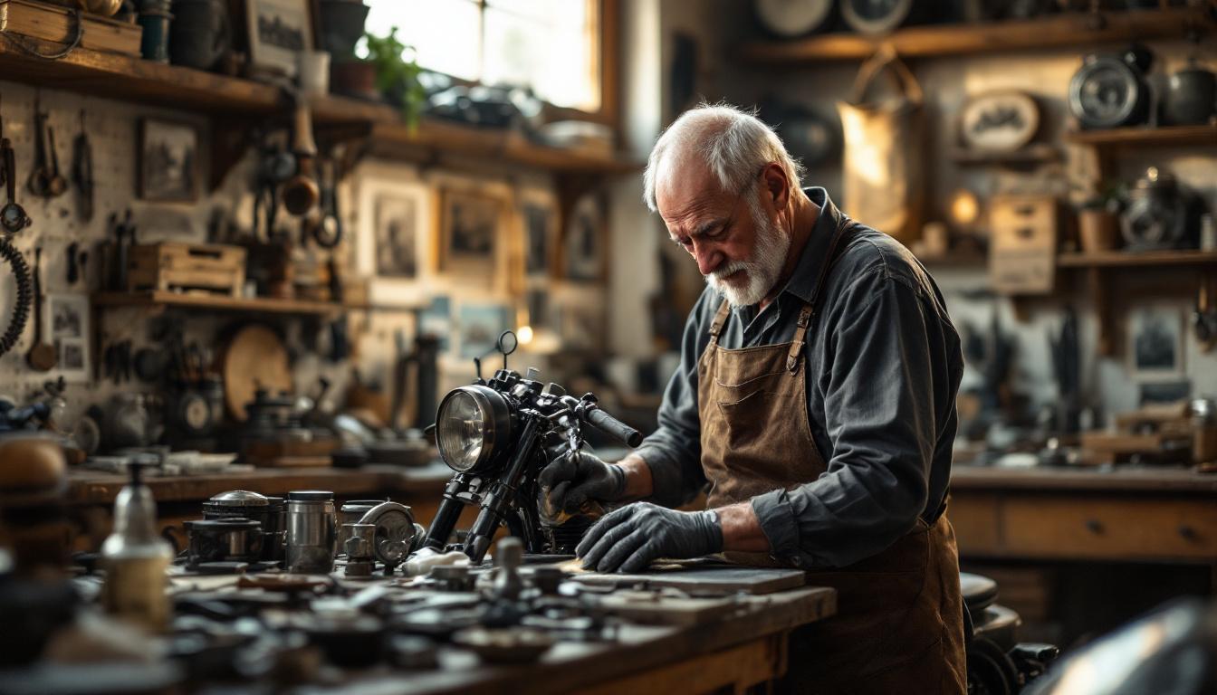 discover the inspiring story of a passionate individual in guipry-messac who breathes life into vintage motorcycles through meticulous and passionate restorations.