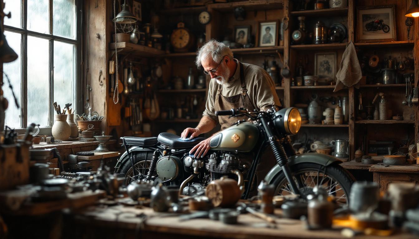 discover how a passionate individual in guipry-messac carefully and passionately restores vintage motorcycles, breathing life into unique models of yesteryear.