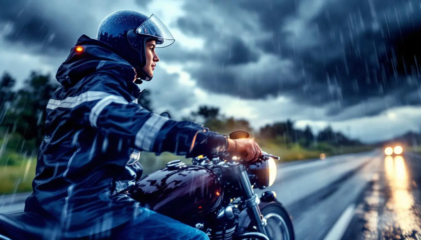 discover 5 essential tips for riding a motorcycle in the rain safely and peacefully. Get ready to face showers without stress thanks to our practical tips.