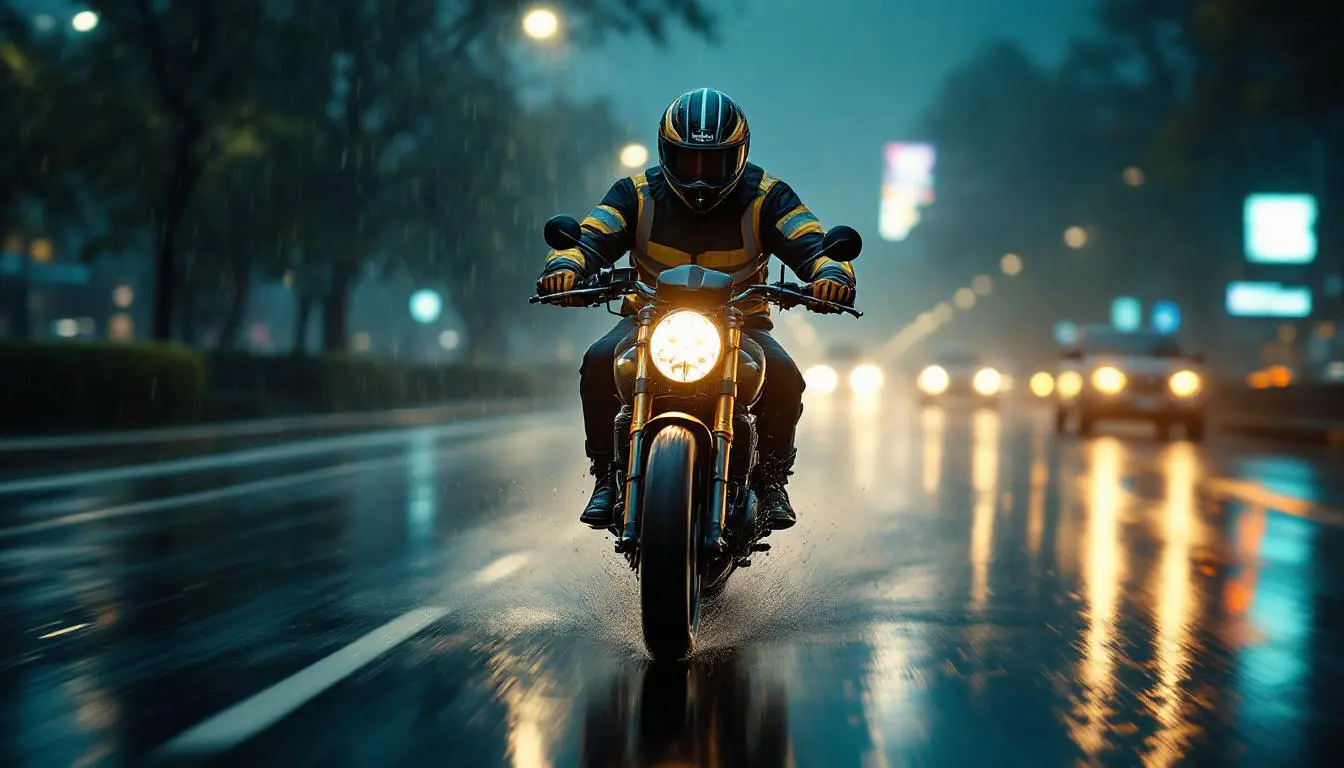 discover our essential tips for riding a motorcycle in the rain with peace of mind, safely and confidently, regardless of weather conditions.