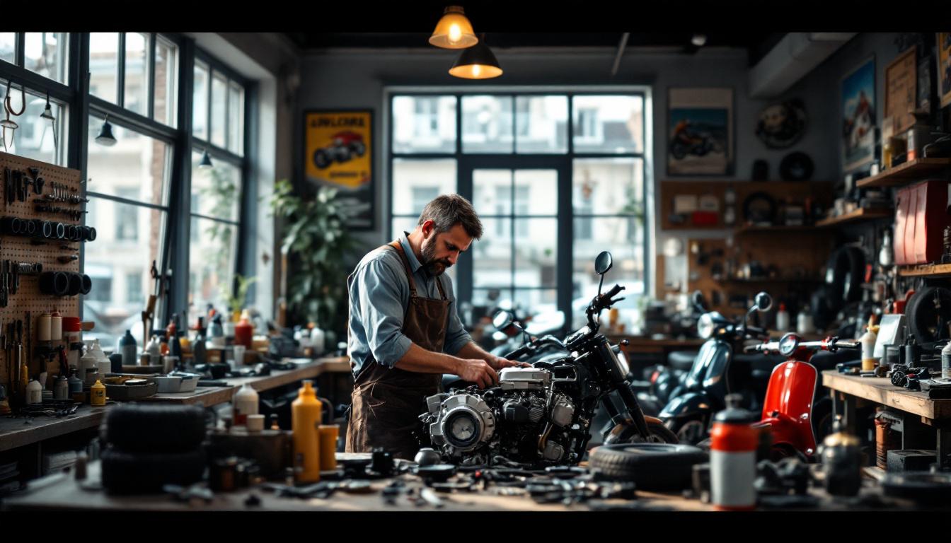 discover jacky's workshop in vitré, specialized in the repair and maintenance of motorcycles and scooters, for a professional and quality service.