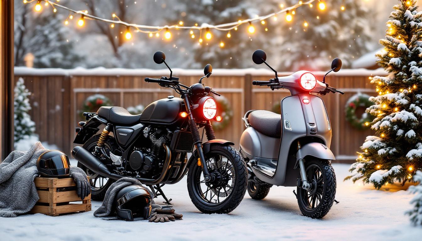 discover 5 essential accessories to prepare a perfect Christmas for motorcycle and scooter enthusiasts. offer safety, comfort, and style under the tree!