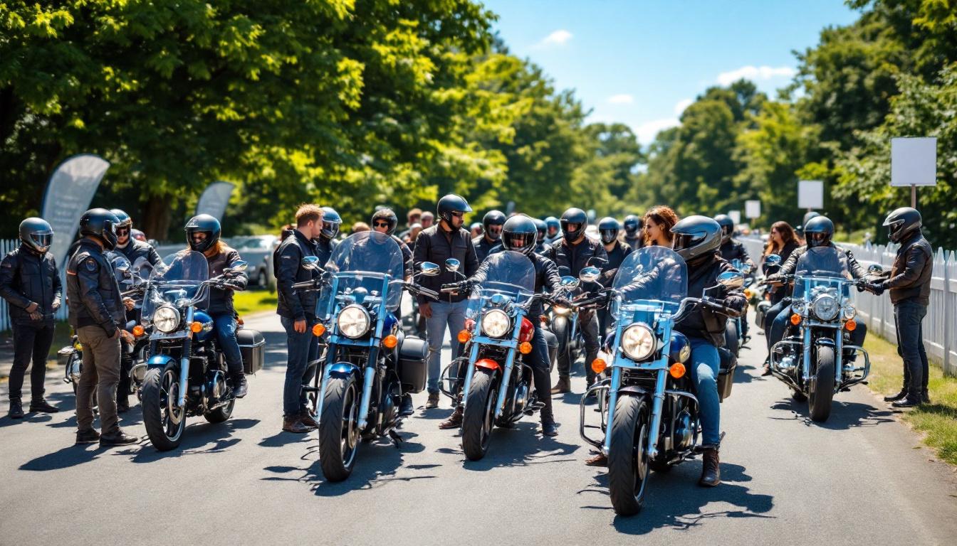 partecipate alla giornata moto per promuovere una sicurezza stradale rafforzata e sensibilizzare tutti i motociclisti a pratiche responsabili sulla strada.