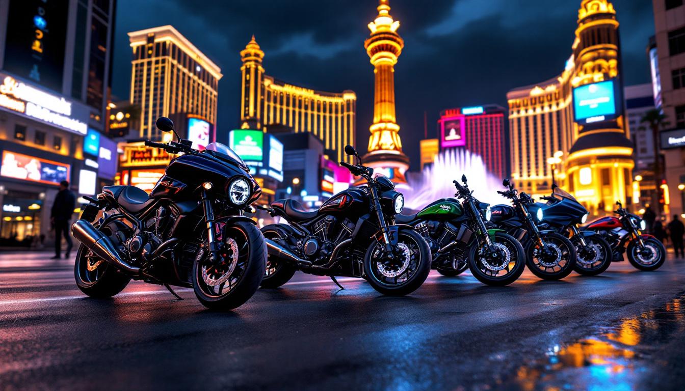 scoprite a las vegas una collezione eccezionale di moto di marchi prestigiosi come ducati, yamaha, harley-davidson, kawasaki, indian e molto altro ancora. vivere la passione della moto con modelli unici e performanti.