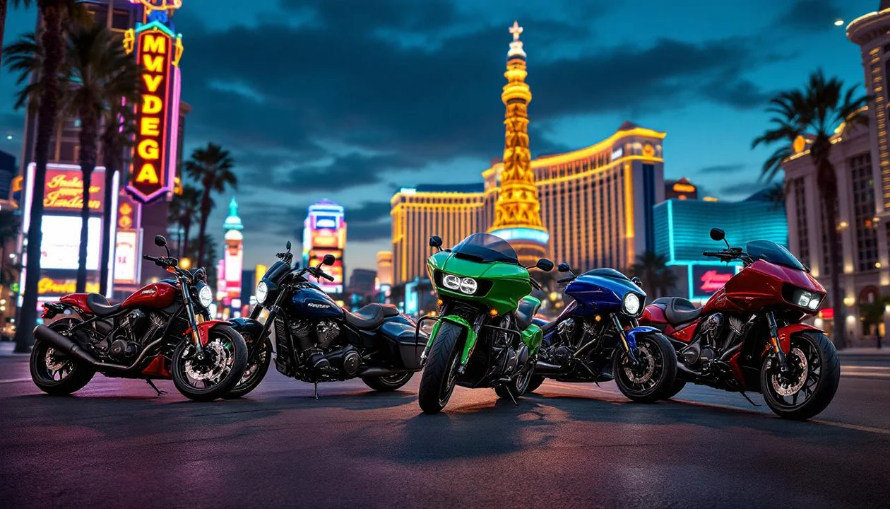 découvrez à las vegas une sélection exceptionnelle de motos des plus grandes marques comme ducati, yamaha, harley-davidson, kawasaki, indian et bien d'autres pour les passionnés de deux-roues.