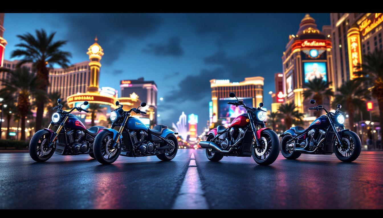 a las vegas, esplora una collezione unica di moto d'eccezione con marchi prestigiosi come ducati, yamaha, harley-davidson, kawasaki, indian e molti altri.