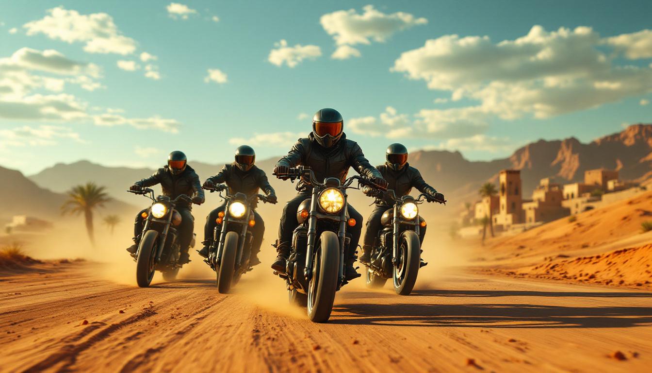 discover a unique motorcycle adventure through Morocco: 5,600 km in a group, between breathtaking landscapes, rich culture, and unforgettable moments.