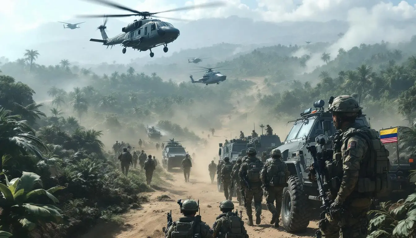 l’equador lancia un'operazione antidroga intensa di quindici giorni con il sostegno strategico degli stati uniti e la mobilitazione di 75.000 militari per combattere il traffico di droga.