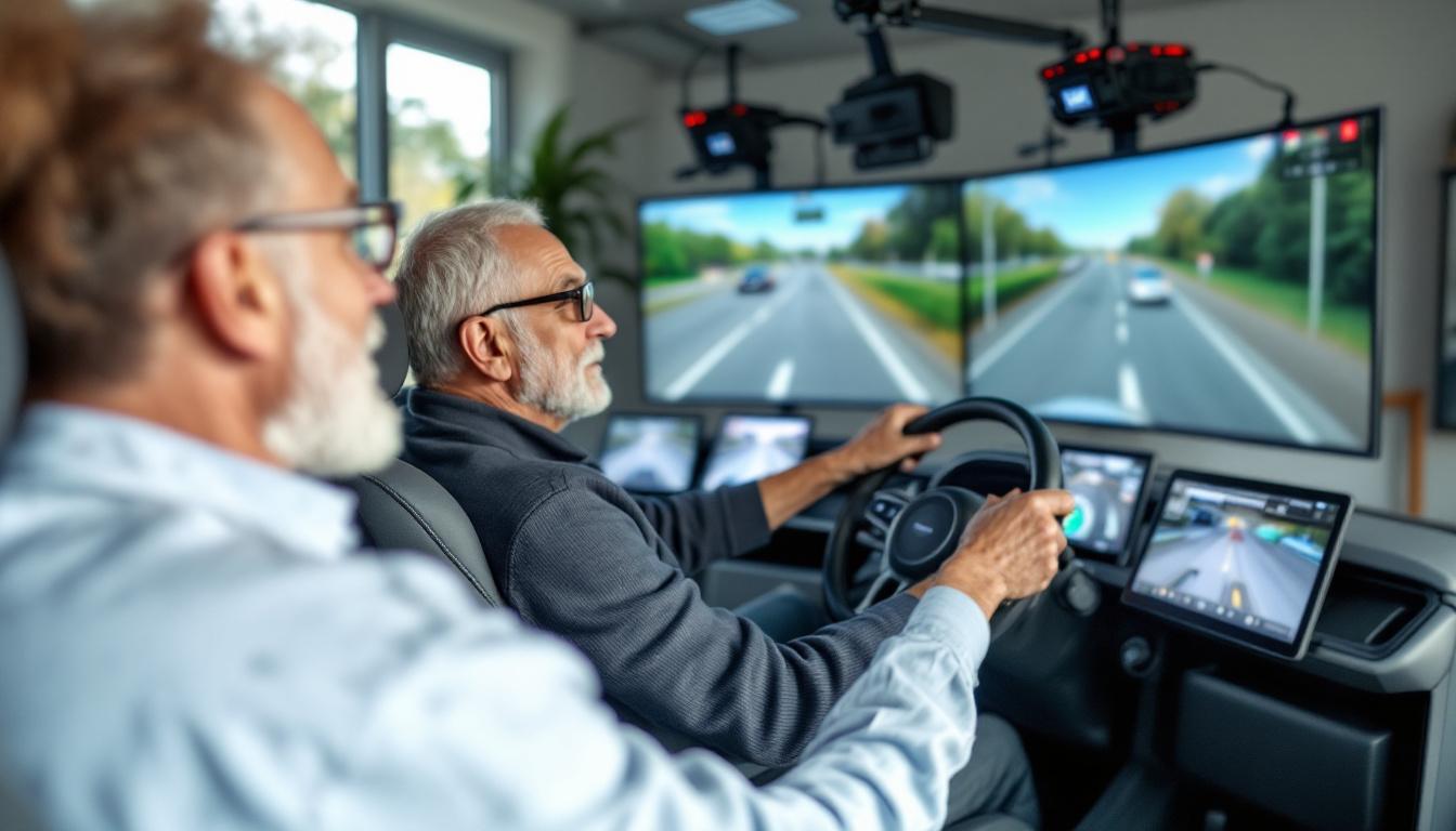 à moulins, un simulateur innovant de prévention routière permet aux seniors de renforcer leur sécurité au volant en s'exerçant dans un environnement sécurisé.