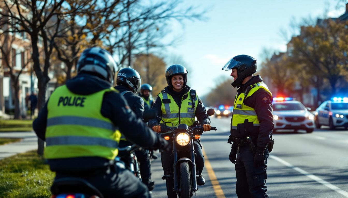 découvrez le message préventif et bienveillant des policiers aux motards, soulignant l'importance de la sécurité avant tout sur la route.