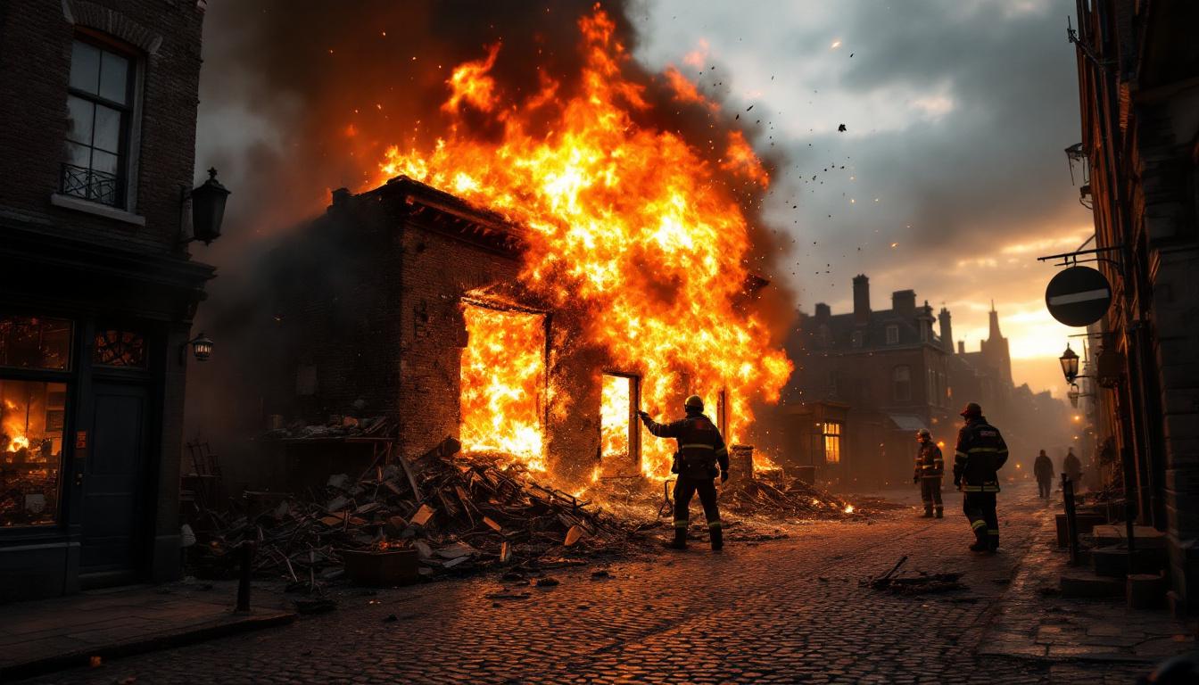 un violent incendie s'est déclaré à calais après une explosion dans l'atelier d'un forgeron situé rue ingres, causant d'importants dégâts et mobilisant les secours.