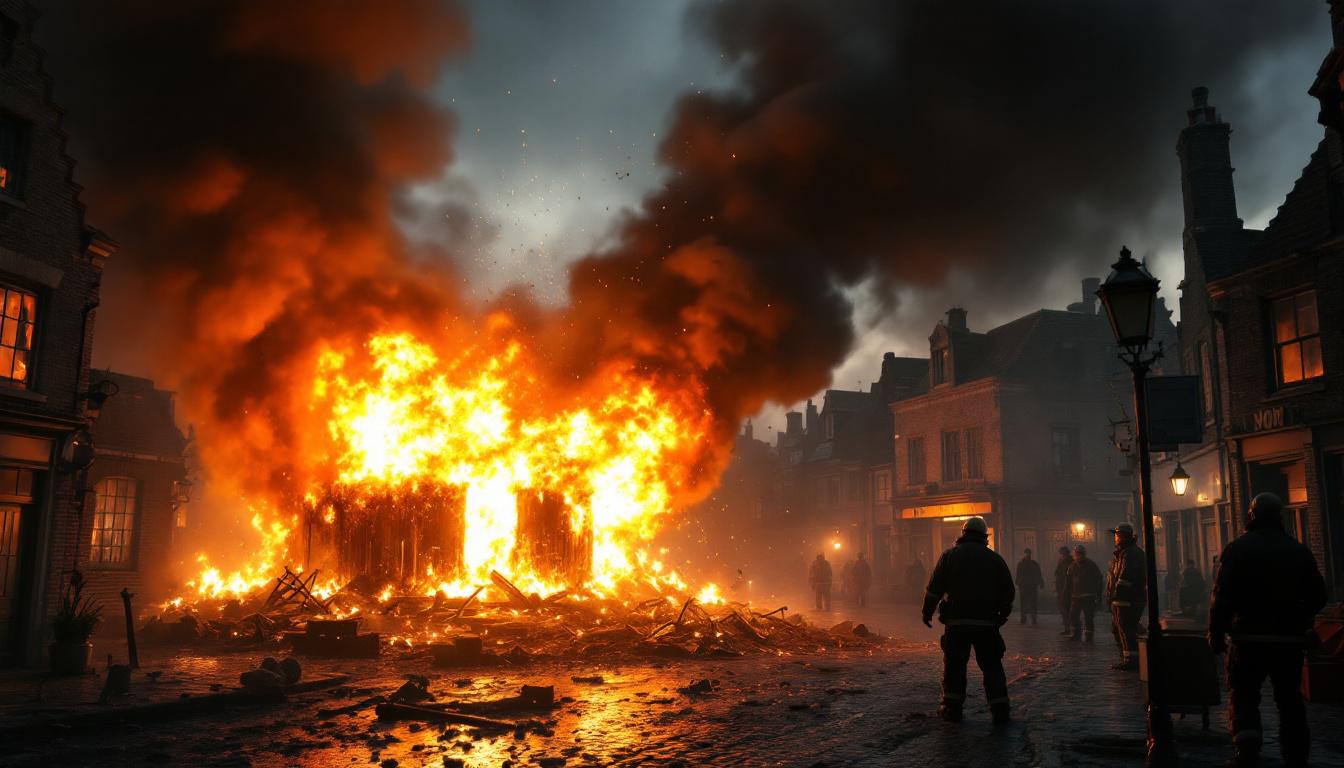 un violent incendie s'est déclaré à calais après une explosion dans l'atelier d'un forgeron situé rue ingres, mobilisant les secours pour maîtriser le sinistre.