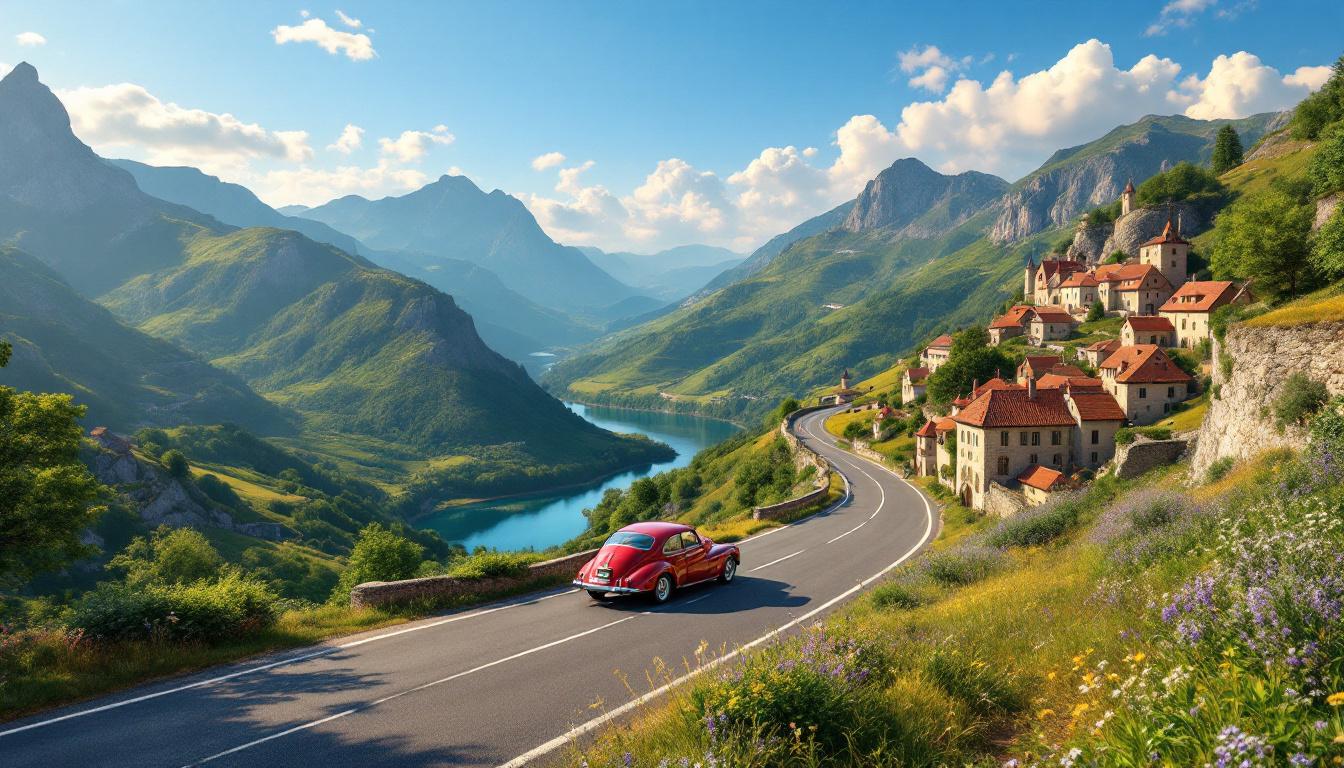 partez à l'aventure avec le grand tour, un road trip unique de 3 000 km à travers l'auvergne et ses paysages splendides. explorez volcans, lacs et villages pittoresques pour une expérience inoubliable.