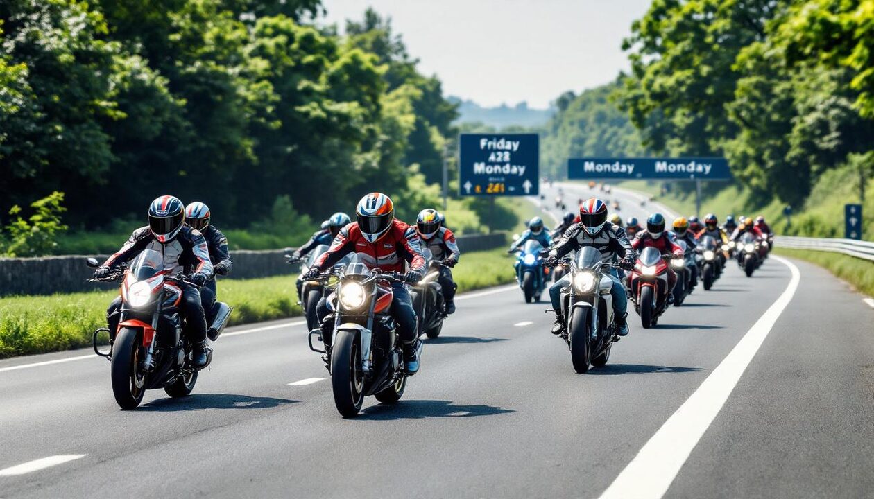 profitez de la gratuité de l’a28 pour les motards du vendredi au lundi pendant la course légendaire des 24 heures du mans. roulez librement et vivez l'événement incontournable du sport mécanique.