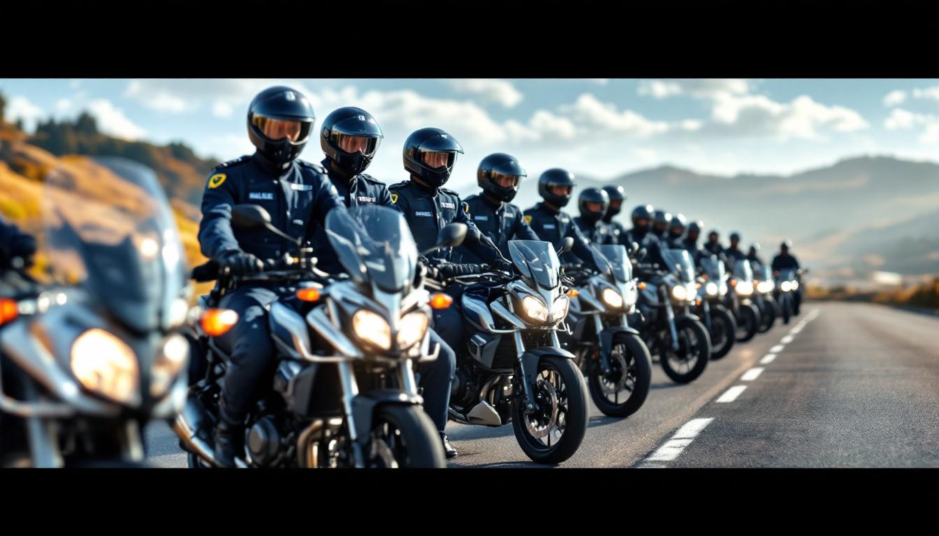 découvrez la 7e rencontre motocycliste de la gendarmerie, un événement placé sous le signe de l'union et de la sécurité routière, avec pour devise « ensemble sur la route, unis dans la progression ».