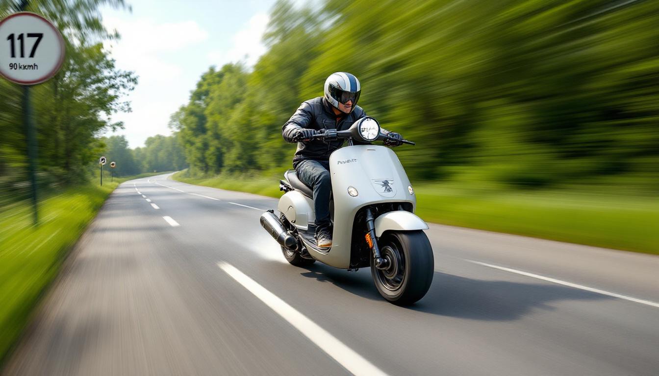 découvrez comment la mobylette peugeot 103 débridée, initialement conçue pour 90 km/h, peut dépasser les radars à 117 km/h et les modifications qui rendent cela possible.