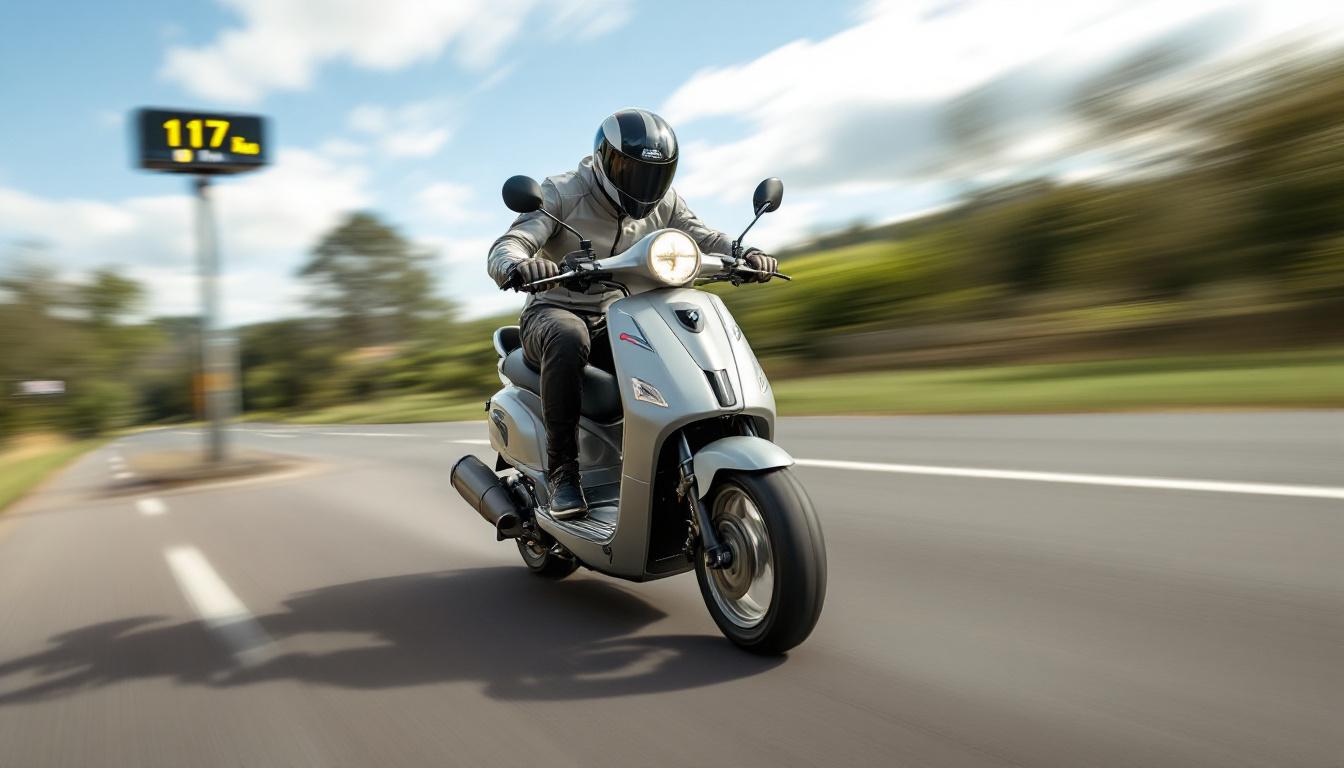 découvrez comment la mobylette peugeot 103 débridée, habituellement limitée à 90 km/h, peut défier les radars en atteignant une vitesse impressionnante de 117 km/h.