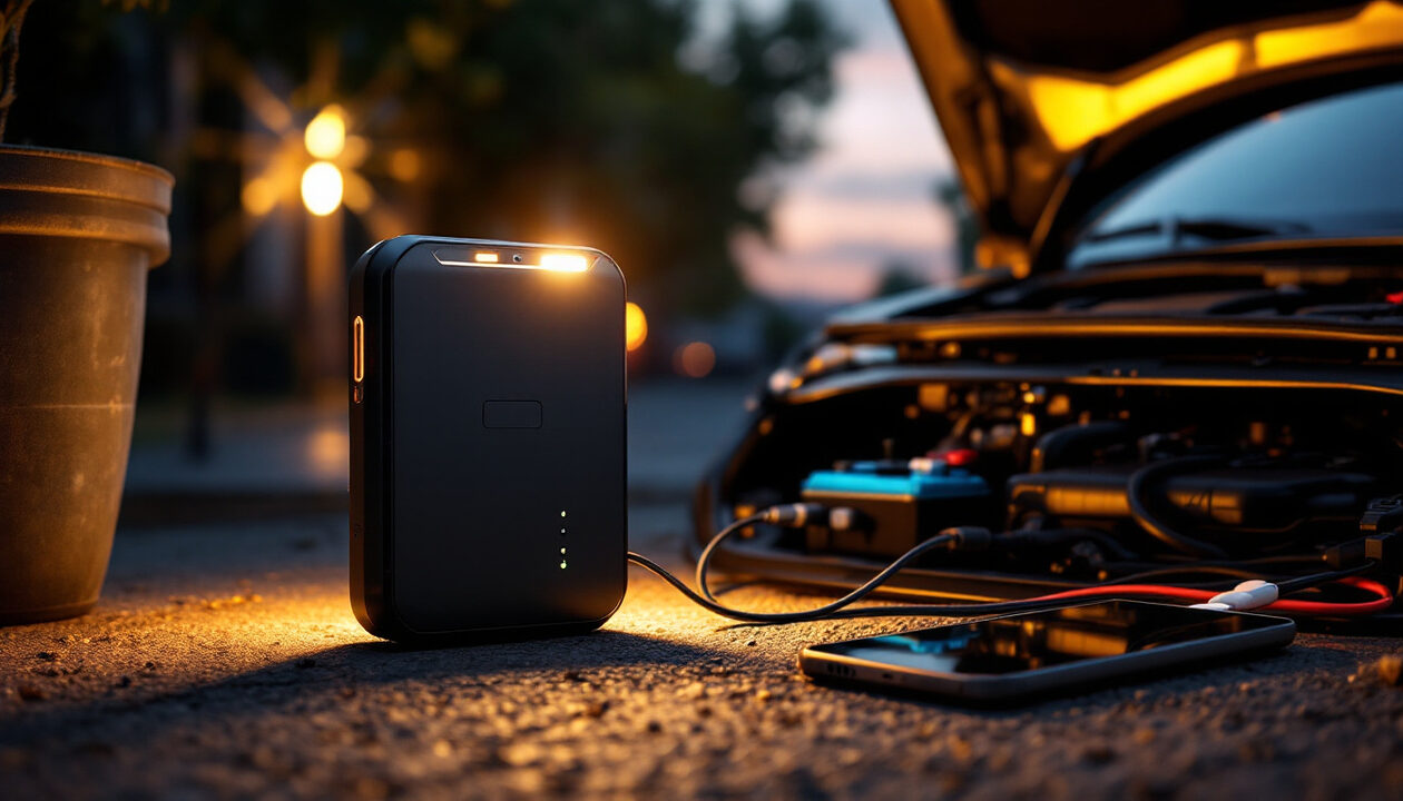 découvrez ce boîtier malin qui relance votre voiture en cas de batterie à plat, éclaire vos soirées et recharge vos appareils facilement et rapidement.