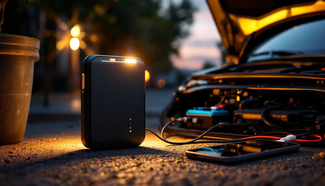 découvrez ce boîtier malin qui relance votre voiture en cas de batterie à plat, éclaire vos soirées et recharge vos appareils facilement et rapidement.