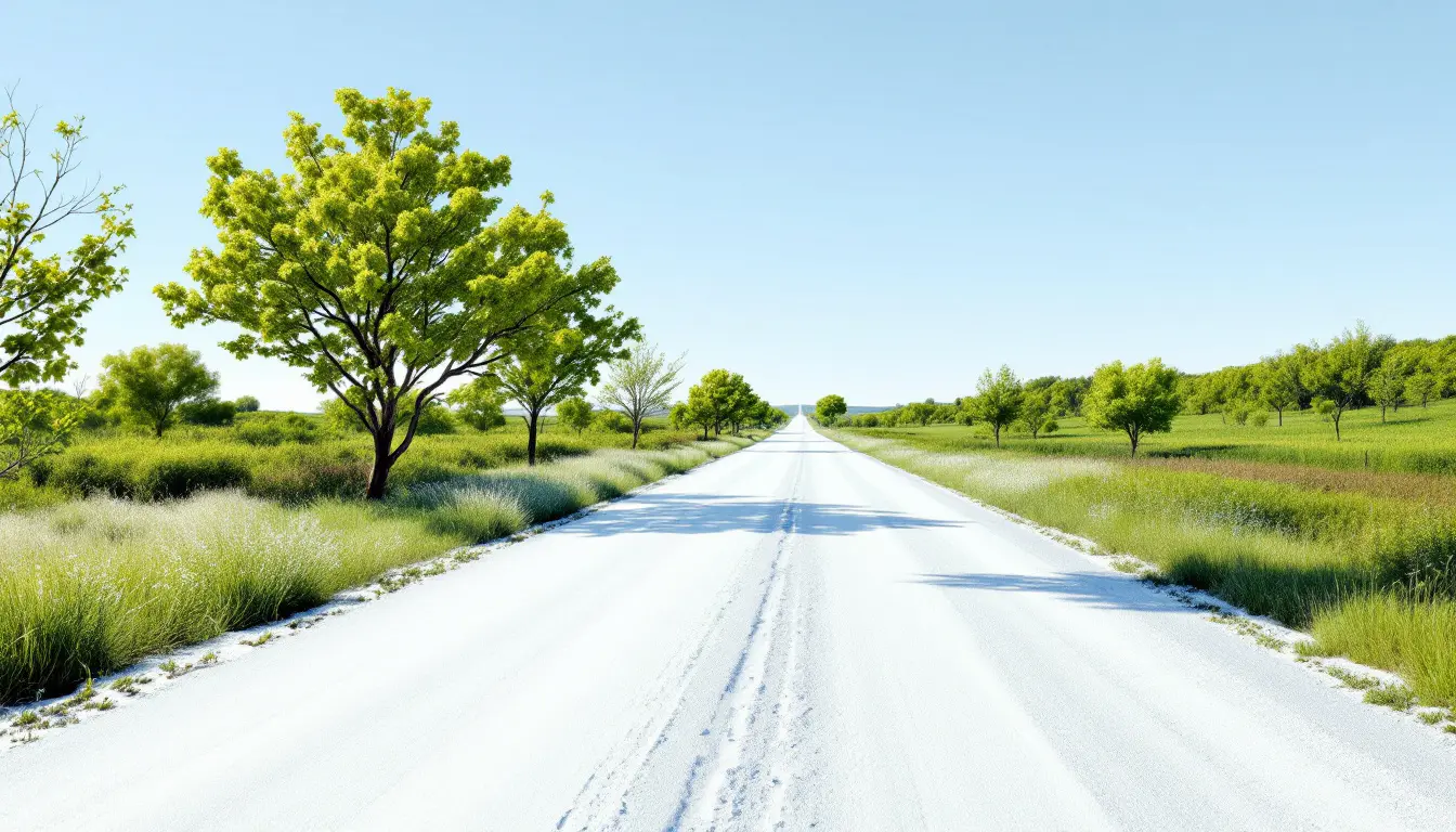 découvrez la pratique étonnante des routes blanchies au « lait de chaux », une méthode peu commune qui suscite curiosité et intrigue dans le monde routier.