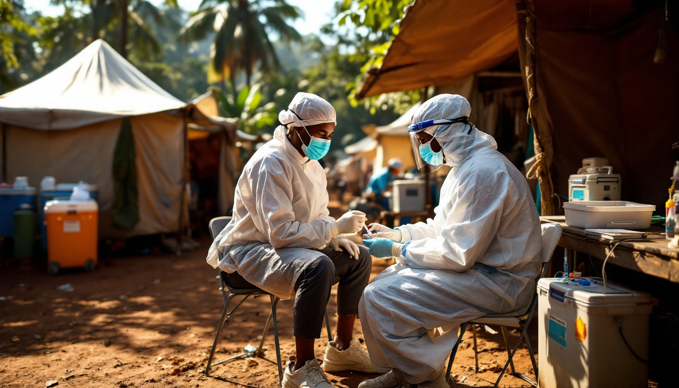 en république démocratique du congo, l’épidémie d’ebola s'aggrave, entraînant le début des premiers essais cliniques pour un vaccin expérimental afin de freiner la propagation du virus.