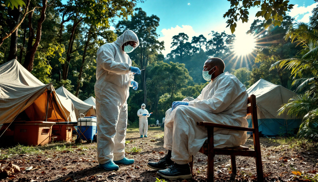 en république démocratique du congo, l'épidémie d'ebola s'aggrave tandis que les premiers essais cliniques d'un vaccin expérimental sont lancés pour tenter de freiner la propagation du virus.