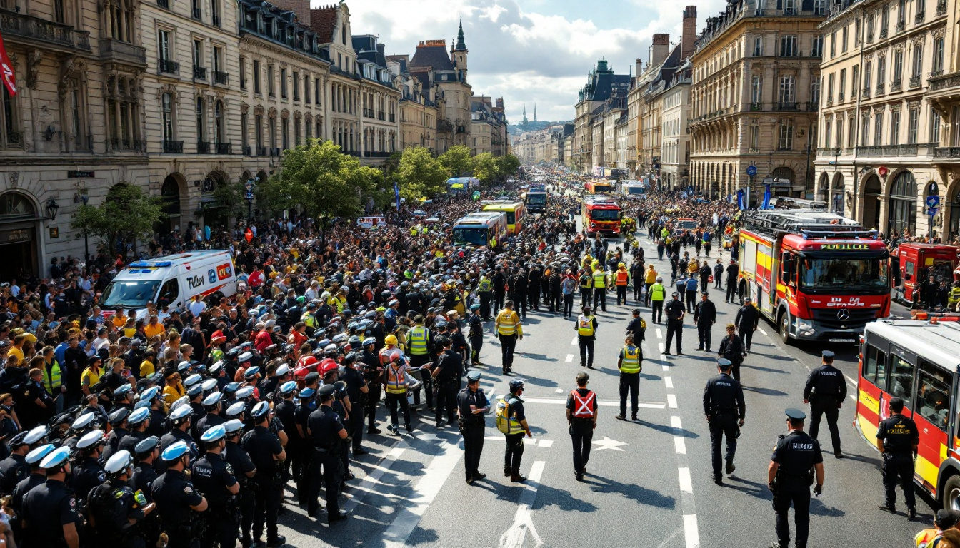 tour de france 2026 à bordeaux : une mobilisation sans précédent avec près de 700 policiers et gendarmes, 130 pompiers et 62 secouristes déployés pour assurer la sécurité et le bon déroulement de l'événement.