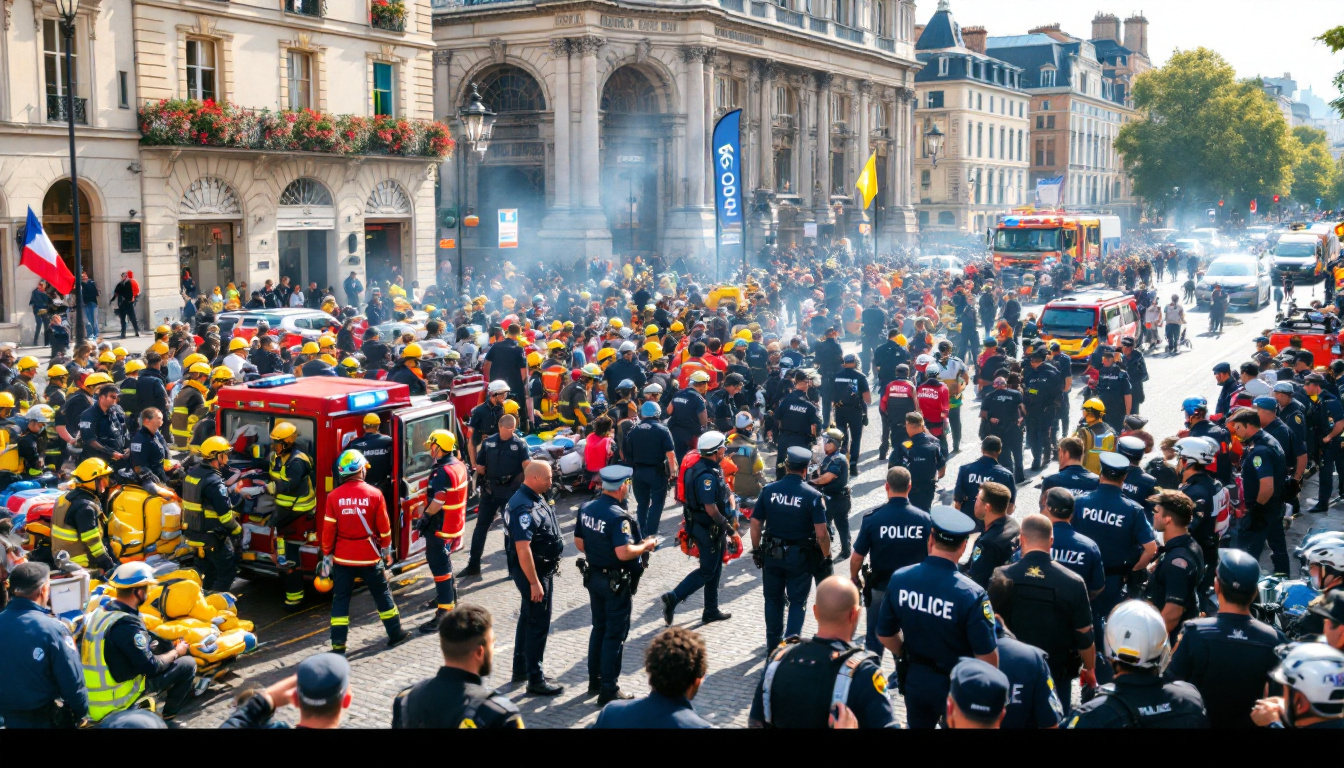 tour de france 2026 à bordeaux : une mobilisation exceptionnelle avec près de 700 policiers et gendarmes, 130 pompiers et 62 secouristes déployés pour assurer la sécurité et le bon déroulement de l'événement.